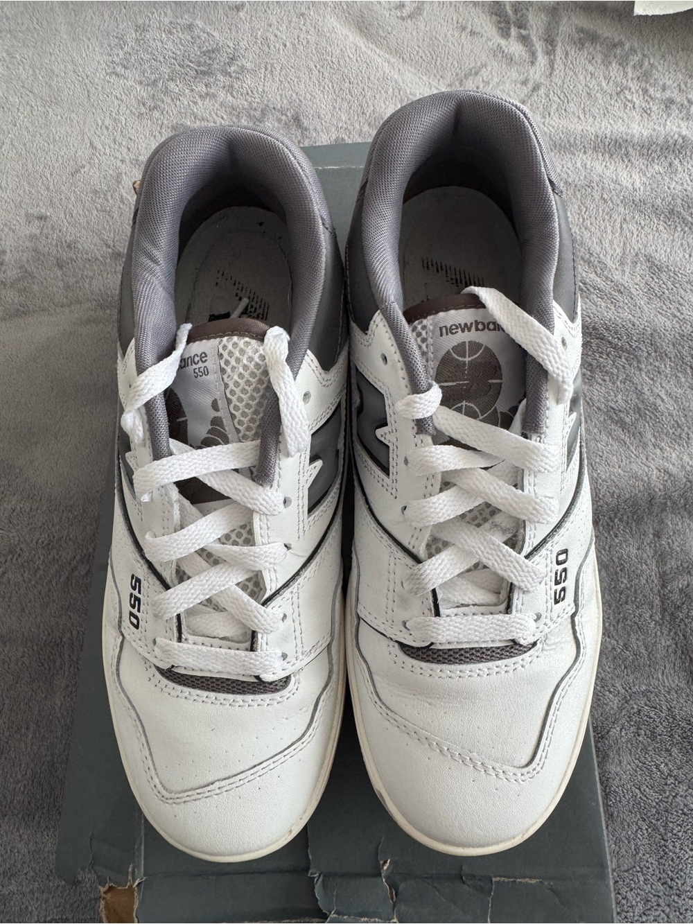 New Balance 550 White and Grey